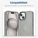 Apple iPhone 15 Hoesje met MagSafe Back Cover Matte Grijs afbeelding 8
