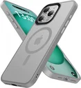 iPhone 15 Pro Max Hoesje met MagSafe Back Cover Matte Grijs