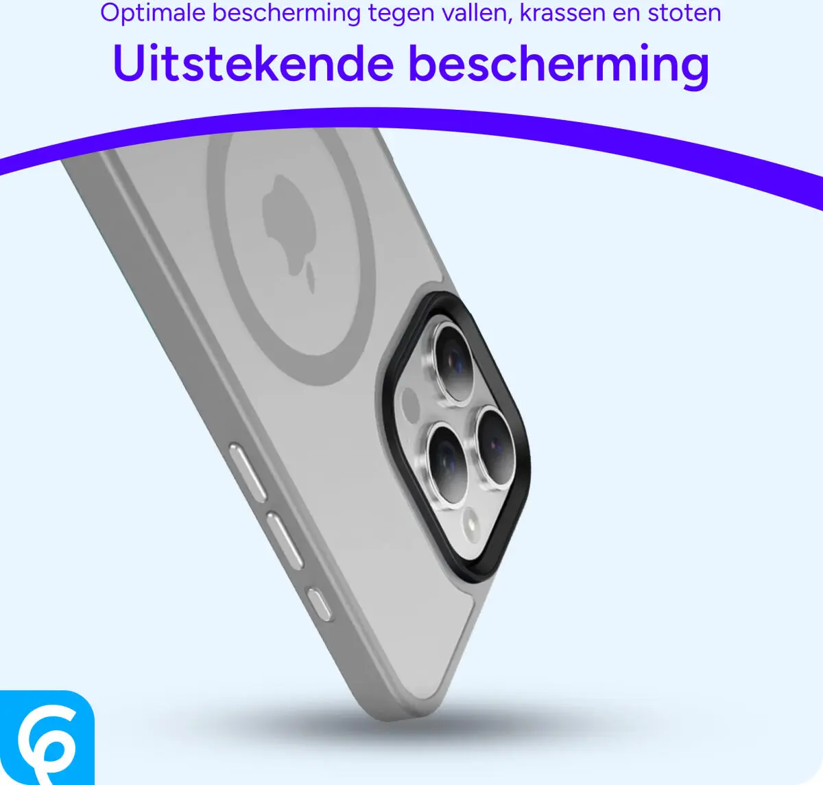 Apple iPhone 15 Pro Hoesje met MagSafe Back Cover Matte Grijs afbeelding 7