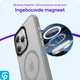 Apple iPhone 15 Pro Hoesje met MagSafe Back Cover Matte Grijs afbeelding 8