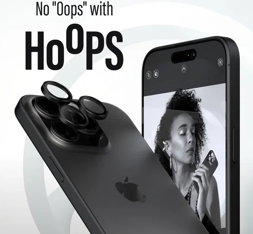 PanzerGlass iPhone 15 Pro / 15 Pro Max Camera Protector Titanium Zwart afbeelding 4