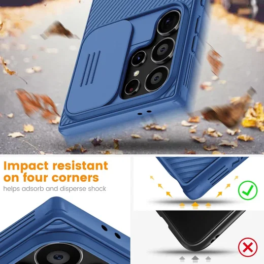 Nillkin CamShield Samsung Galaxy S24 Ultra Hoesje Camera Slider Blauw afbeelding 6