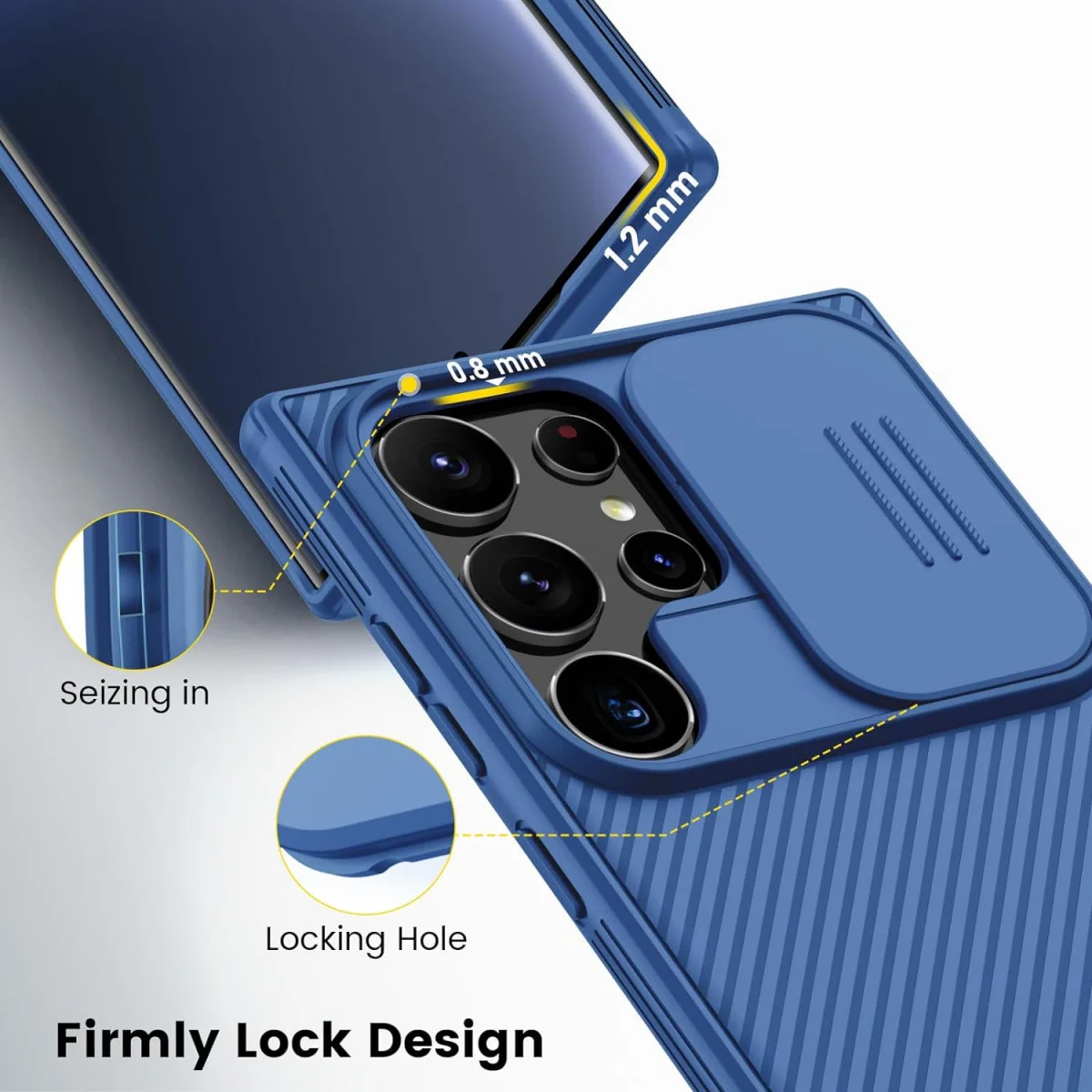 Nillkin CamShield Samsung Galaxy S24 Ultra Hoesje Camera Slider Blauw afbeelding 4