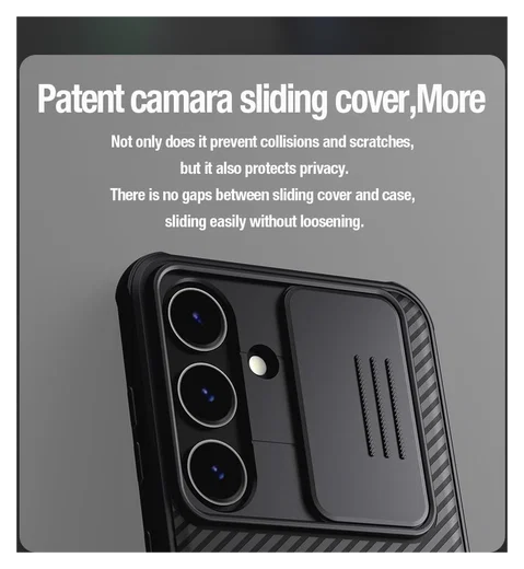 Nillkin CamShield Samsung Galaxy S24 Hoesje met Camera Slider Zwart afbeelding 8