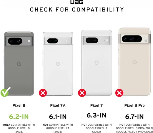 Urban Armor Gear Scout Google Pixel 8 Hoesje Back Cover Zwart afbeelding 3
