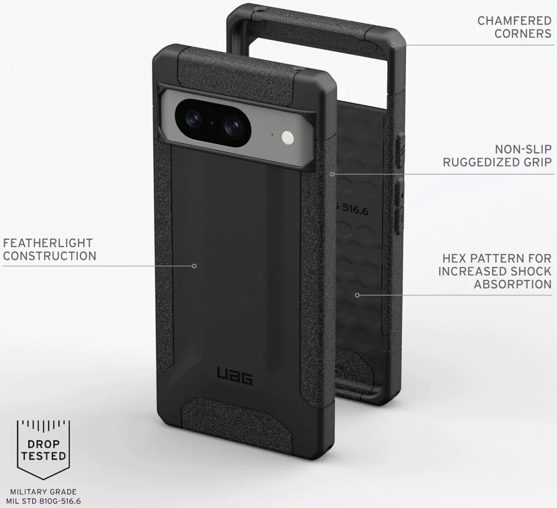 Urban Armor Gear Scout Google Pixel 8 Hoesje Back Cover Zwart afbeelding 5