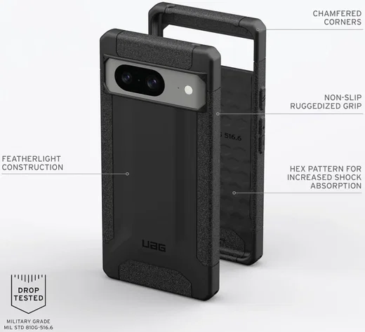 Urban Armor Gear Scout Google Pixel 8 Hoesje Back Cover Zwart afbeelding 5