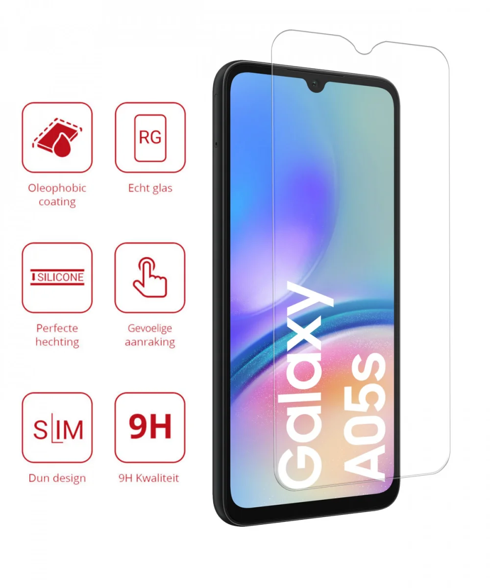 Rosso Samsung Galaxy A05s 9H Tempered Glass Screen Protector afbeelding 2