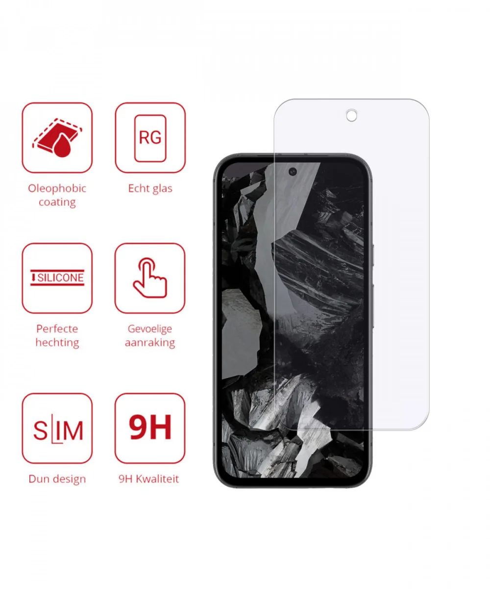 Rosso Google Pixel 8a 9H Tempered Glass Screen Protector afbeelding 2
