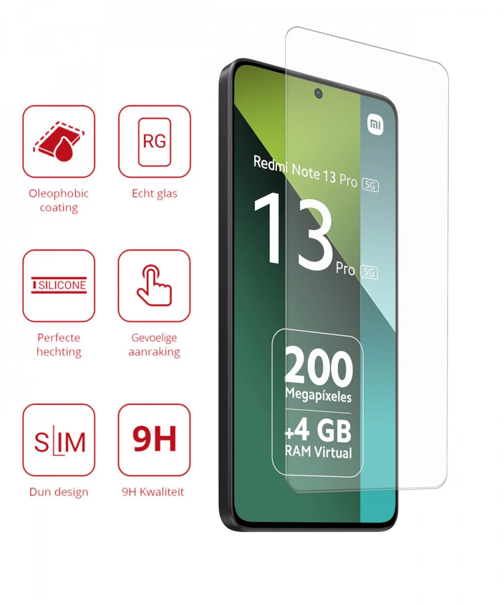 Rosso Xiaomi Redmi Note 13 Pro / Poco M6 Pro 4G Tempered Glass Screen Protector afbeelding 2