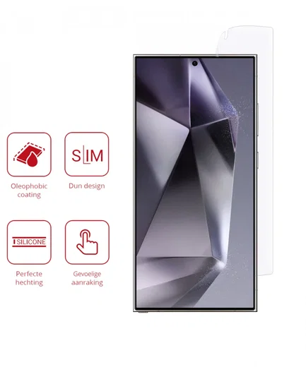 Rosso Samsung Galaxy S24 Ultra Screen Protector Clear Duo Pack afbeelding 2