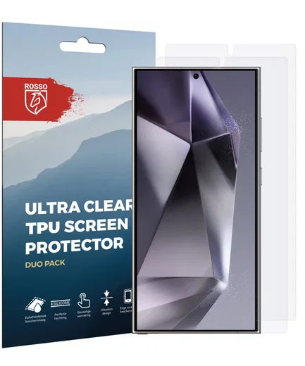 Rosso Samsung Galaxy S24 Ultra Screen Protector Clear Duo Pack afbeelding 6