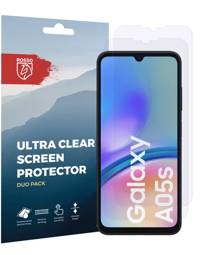 Rosso Samsung Galaxy A05s Screen Protector Ultra Clear Duo Pack afbeelding 6