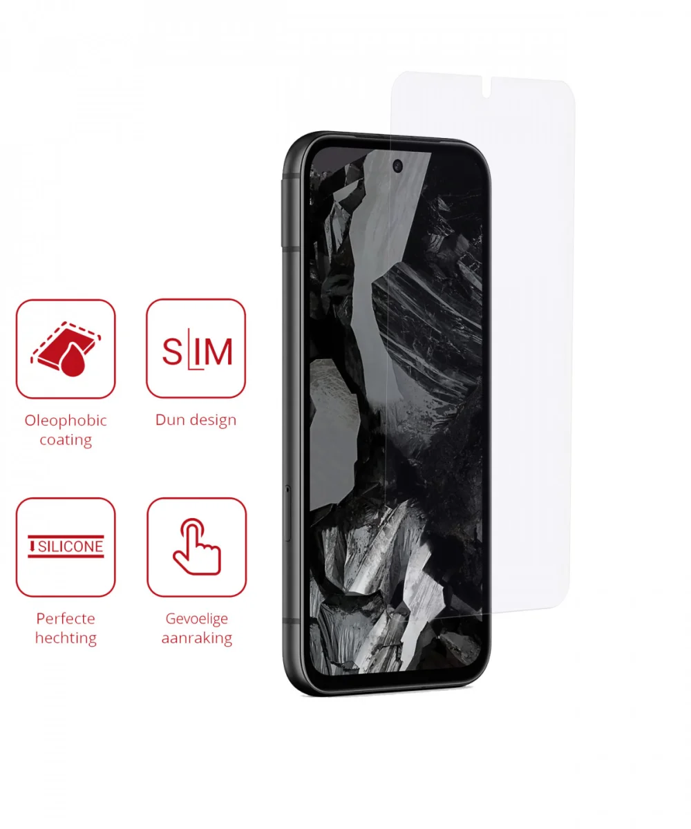 Rosso Google Pixel 8a Screen Protector Ultra Clear Duo Pack afbeelding 2