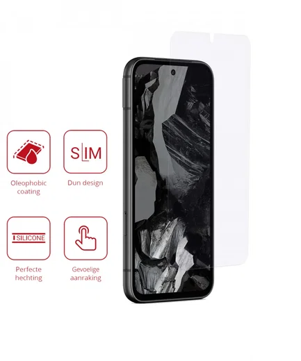Rosso Google Pixel 8a Screen Protector Ultra Clear Duo Pack afbeelding 2