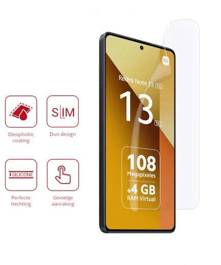 Rosso Xiaomi Redmi Note 13 5G Screen Protector Ultra Clear Duo Pack afbeelding 2