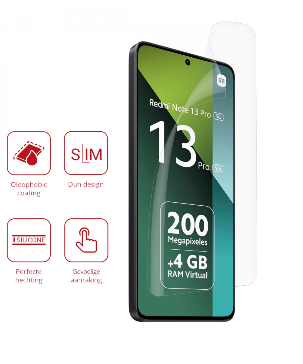 Rosso Xiaomi Redmi Note 13 Pro / Poco M6 Pro 4G Screen Protector Duo Pack afbeelding 2