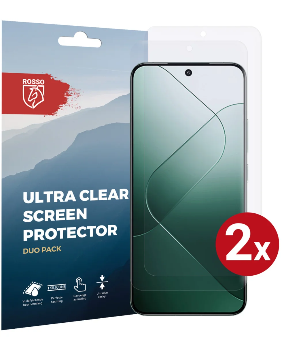 Rosso Xiaomi 14 Screen Protector Ultra Clear Duo Pack afbeelding 1