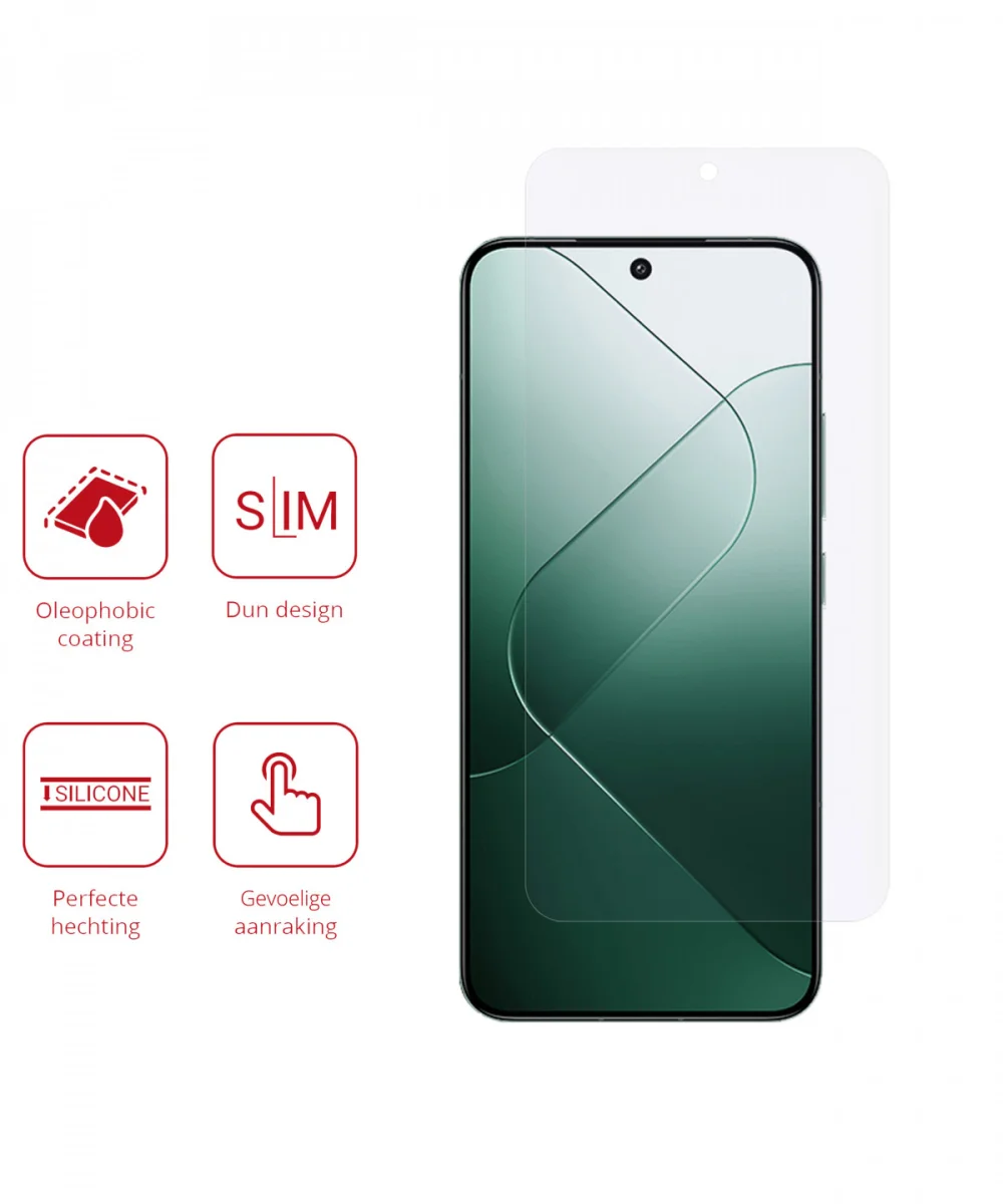 Rosso Xiaomi 14 Screen Protector Ultra Clear Duo Pack afbeelding 2