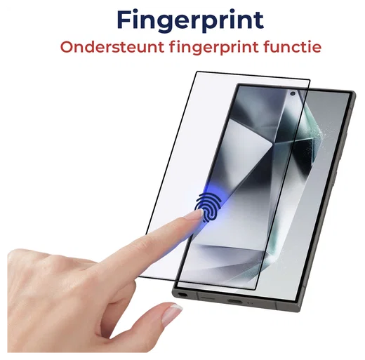Rosso Samsung Galaxy S24 Ultra 9H Tempered Glass Fingerprint Friendly afbeelding 4