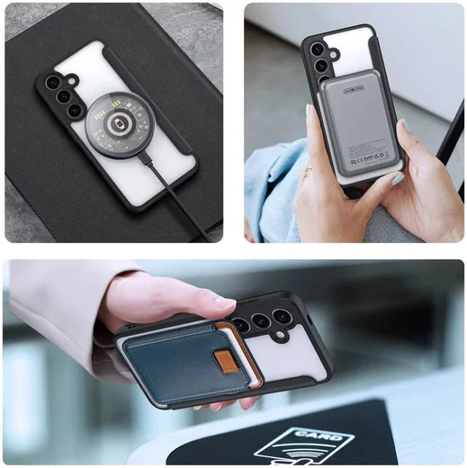 Dux Ducis Skin X Pro Samsung S24 Plus Hoesje MagSafe Book Case Zwart afbeelding 7