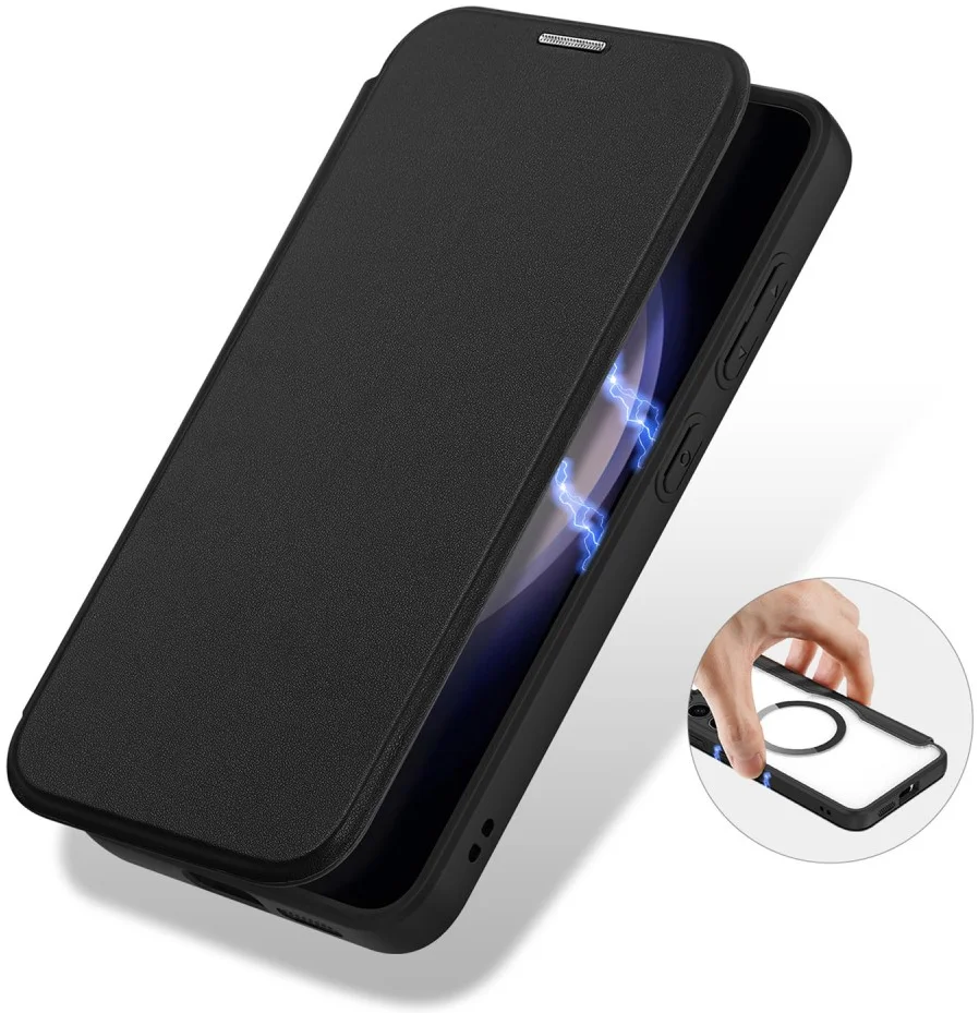 Dux Ducis Skin X Pro Samsung S24 Plus Hoesje MagSafe Book Case Zwart afbeelding 8