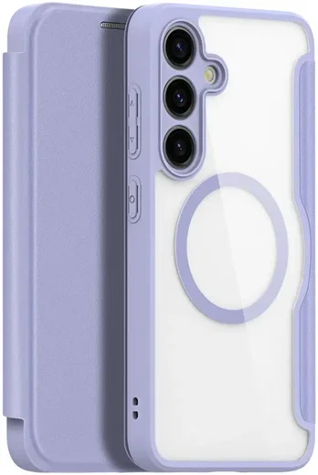 Dux Ducis Skin X Pro Samsung S24 Plus Hoesje MagSafe Book Case Paars afbeelding 2