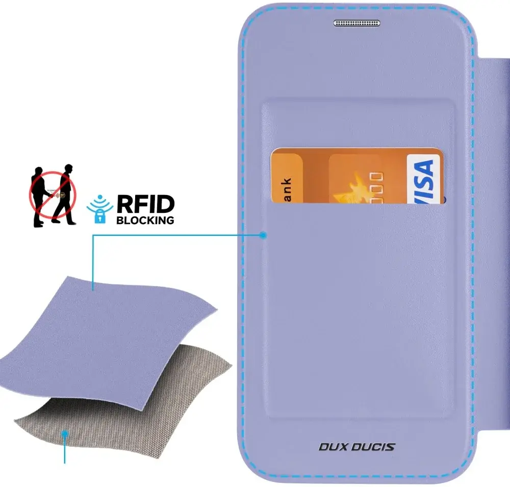 Dux Ducis Skin X Pro Samsung S24 Plus Hoesje MagSafe Book Case Paars afbeelding 4