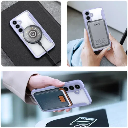 Dux Ducis Skin X Pro Samsung S24 Plus Hoesje MagSafe Book Case Paars afbeelding 7