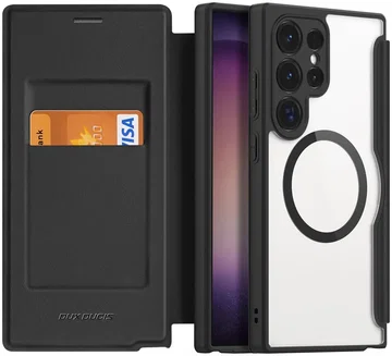 Dux Ducis Skin X Pro Samsung S24 Ultra Hoesje MagSafe Book Case Zwart