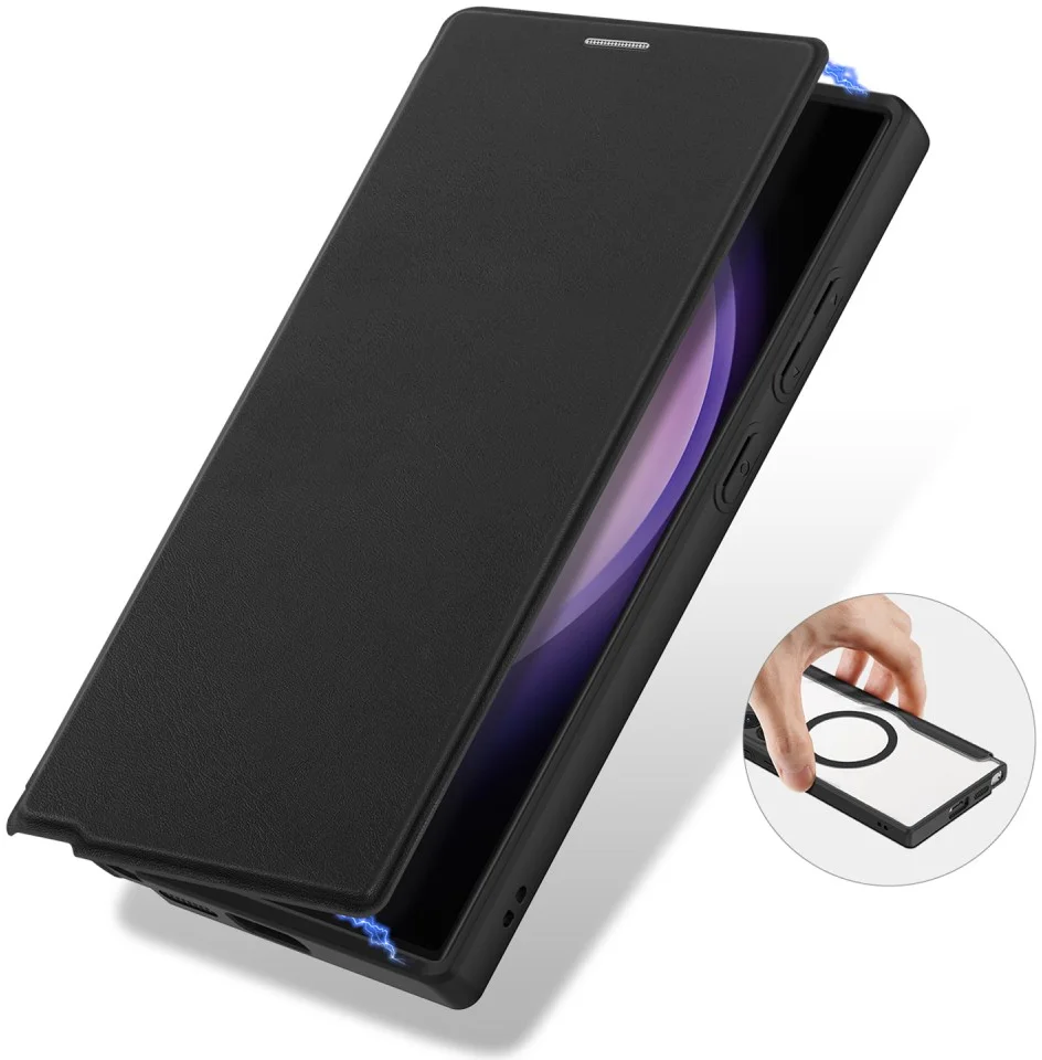 Dux Ducis Skin X Pro Samsung S24 Ultra Hoesje MagSafe Book Case Zwart afbeelding 6