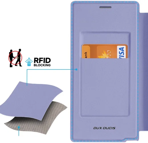 Dux Ducis Skin X Pro Samsung S24 Ultra Hoesje MagSafe Book Case Paars afbeelding 5