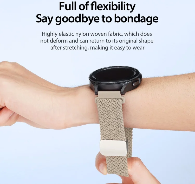 Dux Ducis Mixture Pro Strap - Universeel Smartwatch Bandje 20MM - Beige afbeelding 5