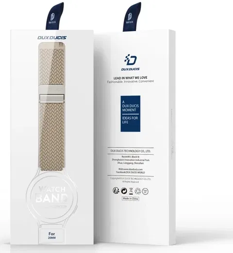 Dux Ducis Mixture Pro Strap - Universeel Smartwatch Bandje 20MM - Beige afbeelding 9