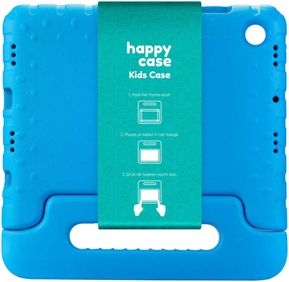 HappyCase Samsung Galaxy Tab A11 / Tab A9 Kinder Tablethoes met Handvat Blauw afbeelding 13