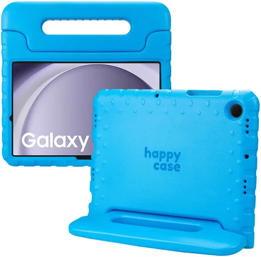 HappyCase Samsung Galaxy Tab A11 / Tab A9 Kinder Tablethoes met Handvat Blauw afbeelding 1