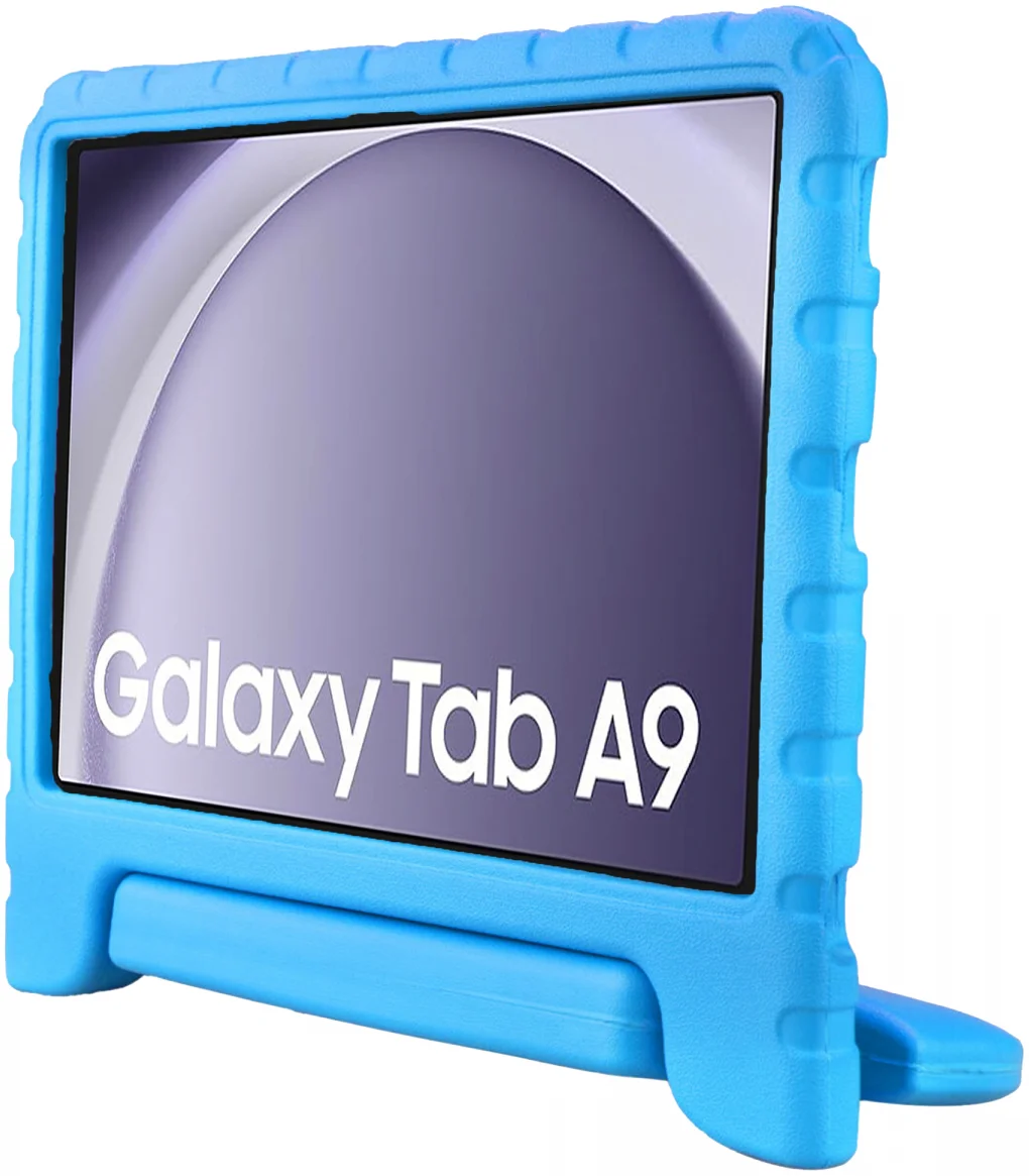 HappyCase Samsung Galaxy Tab A11 / Tab A9 Kinder Tablethoes met Handvat Blauw afbeelding 8