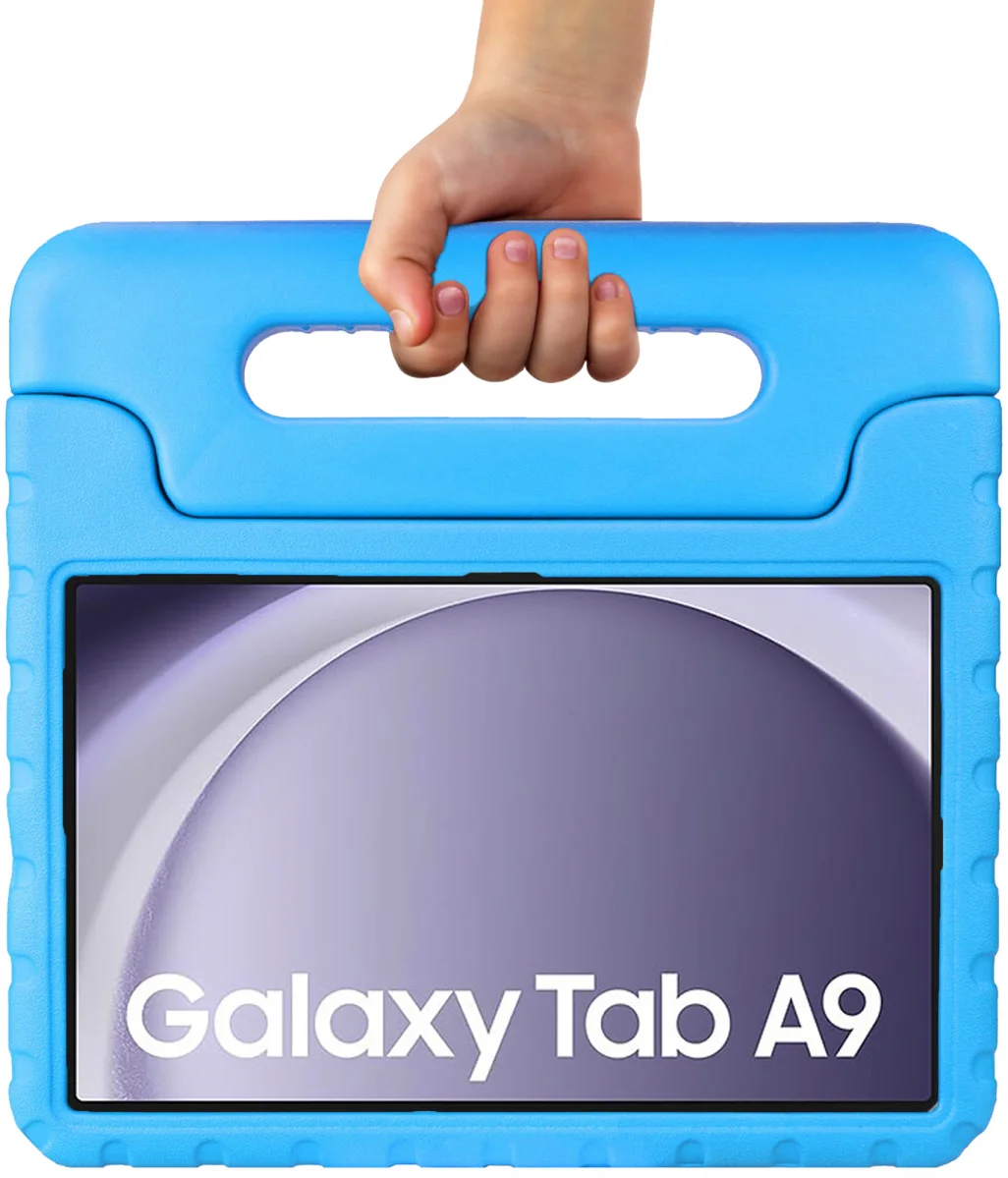 HappyCase Samsung Galaxy Tab A11 / Tab A9 Kinder Tablethoes met Handvat Blauw afbeelding 9