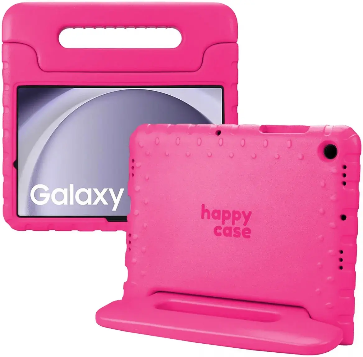 HappyCase Samsung Galaxy Tab A11 / Tab A9 Kinder Tablethoes met Handvat Roze afbeelding 1