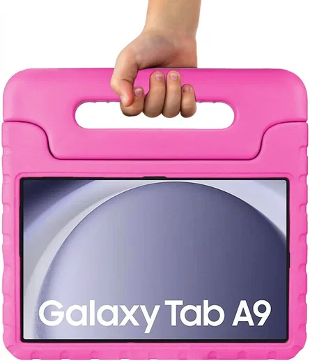 HappyCase Samsung Galaxy Tab A11 / Tab A9 Kinder Tablethoes met Handvat Roze afbeelding 10