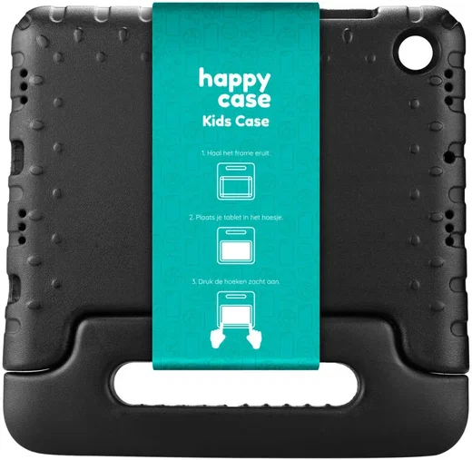 HappyCase Samsung Galaxy Tab A11 / Tab A9 Kinder Tablethoes met Handvat Zwart afbeelding 11