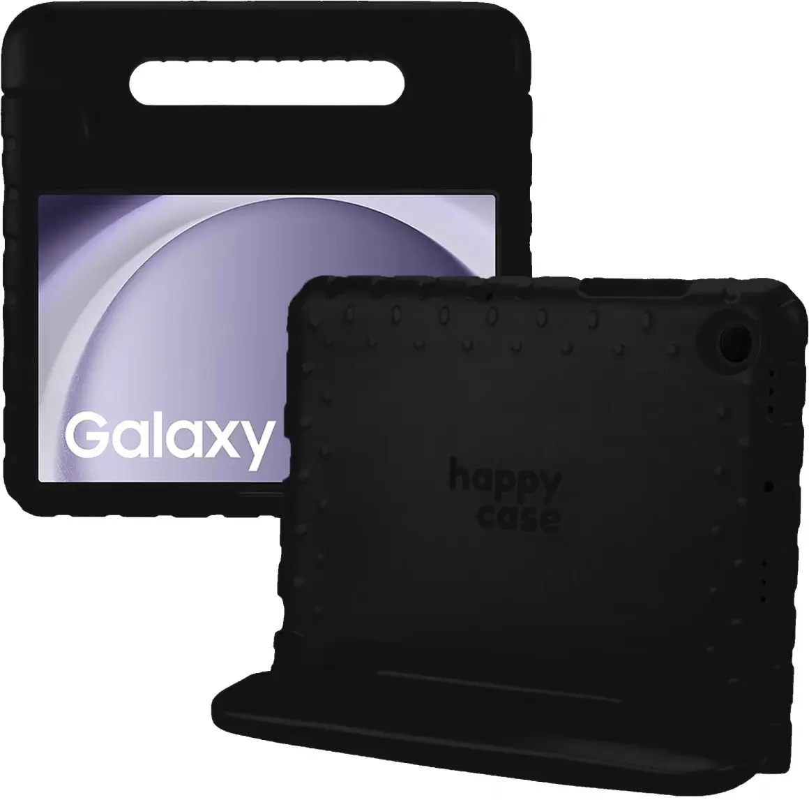HappyCase Samsung Galaxy Tab A11 / Tab A9 Kinder Tablethoes met Handvat Zwart afbeelding 1