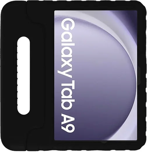 HappyCase Samsung Galaxy Tab A11 / Tab A9 Kinder Tablethoes met Handvat Zwart afbeelding 2