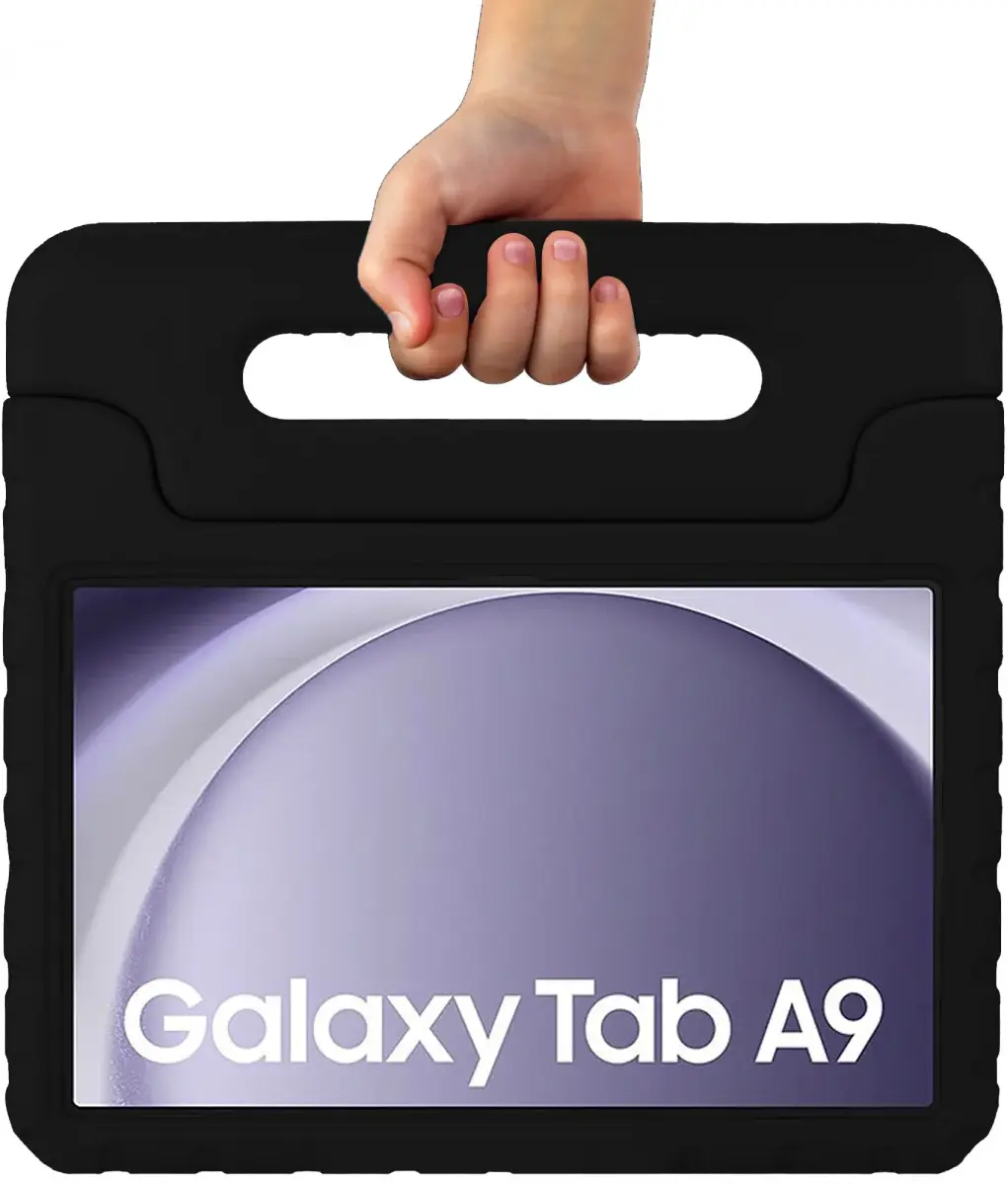 HappyCase Samsung Galaxy Tab A11 / Tab A9 Kinder Tablethoes met Handvat Zwart afbeelding 10