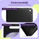 HappyCase Samsung Galaxy Tab A11 / Tab A9 Kinder Tablethoes met Handvat Zwart afbeelding 5
