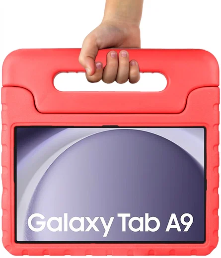 HappyCase Samsung Galaxy Tab A11 / Tab A9 Kinder Tablethoes met Handvat Rood afbeelding 10