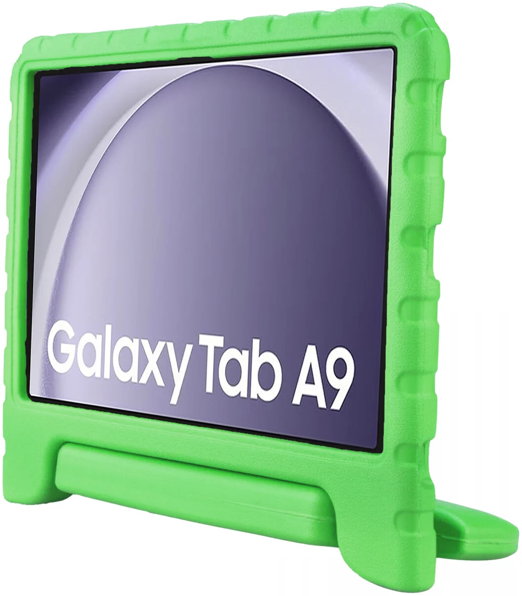 HappyCase Samsung Galaxy Tab A11 / Tab A9 Kinder Tablethoes met Handvat Groen afbeelding 9