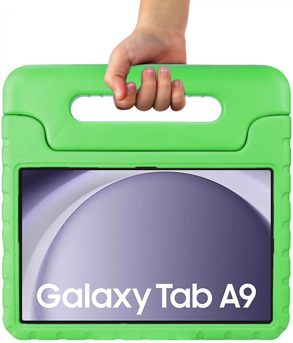 HappyCase Samsung Galaxy Tab A11 / Tab A9 Kinder Tablethoes met Handvat Groen afbeelding 10