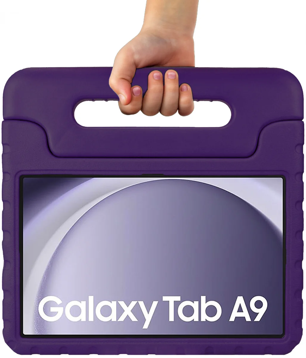 HappyCase Samsung Galaxy Tab A11 / Tab A9 Kinder Tablethoes met Handvat Paars afbeelding 10