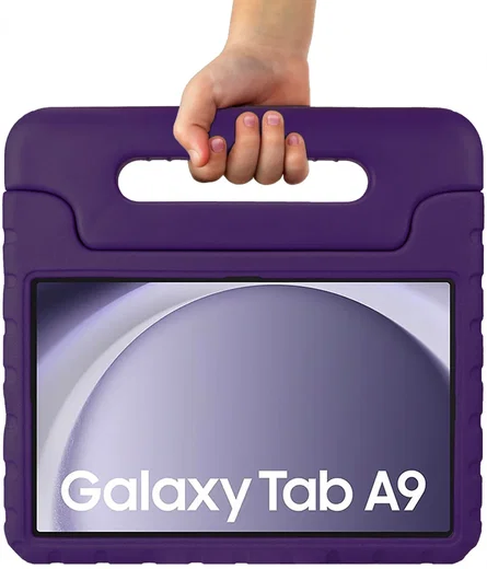 HappyCase Samsung Galaxy Tab A11 / Tab A9 Kinder Tablethoes met Handvat Paars afbeelding 10